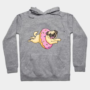 Flying dog in a delicious donat Hoodie